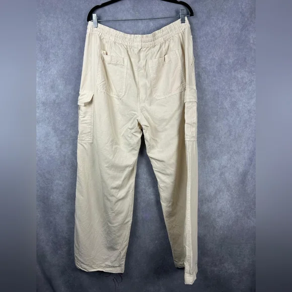 Aerie High Waisted Go-For-It Baggy Cargo Pant in Toasted Coconut Size L - Picture 4 of 10